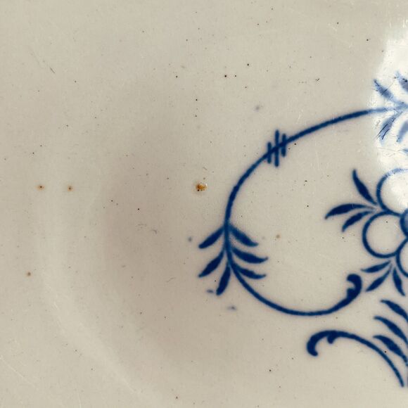 F Winkle FW & Co Danish Oval Vegetable Salad Serving Bowl Dish Flow Blue 9.5"x7" - Picture 5 of 14